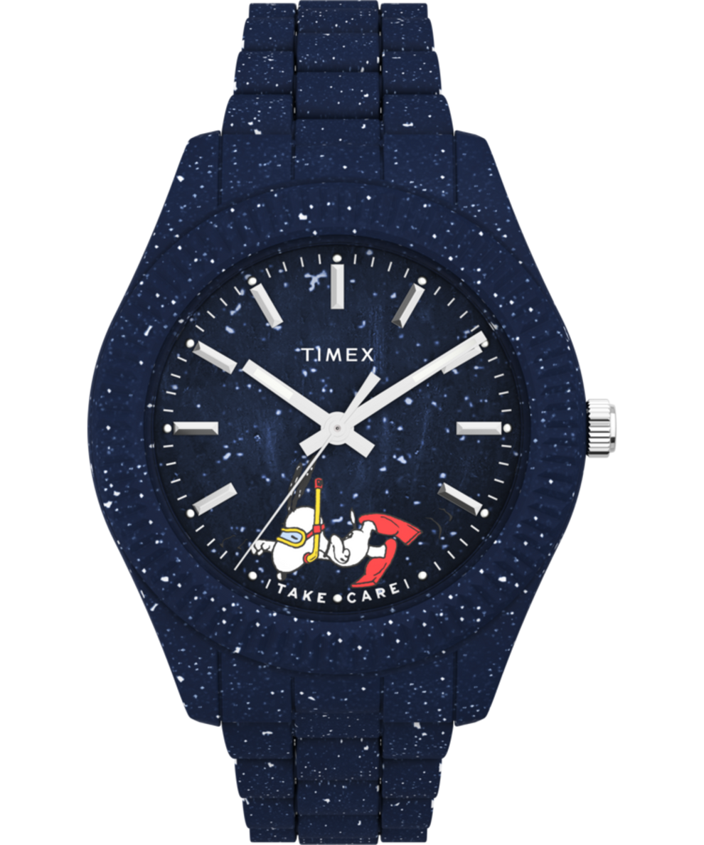 TW2V53300QY Timex Legacy Ocean x Peanuts 42mm Recycled Bracelet Watch primary image