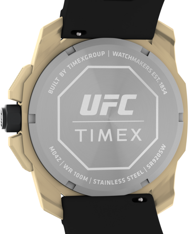 TW2V58500QY Timex UFC Icon Chronograph 45mm Silicone Strap Watch caseback image