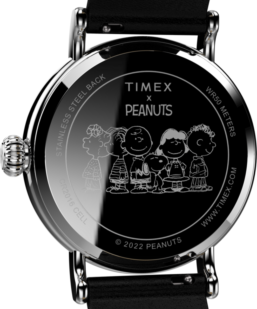 TW2V60900UK Timex Standard x Peanuts Dream in Color 40mm Leather Strap Watch caseback image
