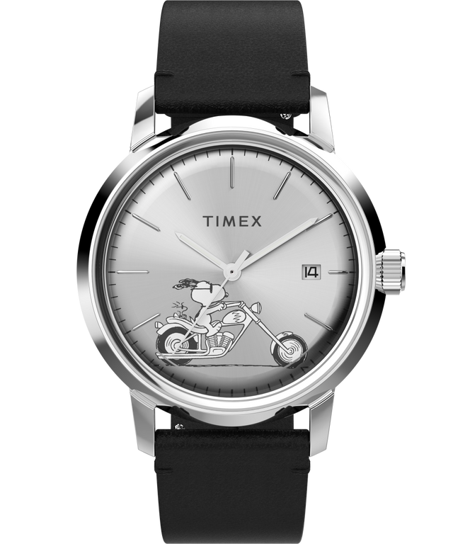 TW2V631007U Timex Marlin® Automatic x Snoopy Easy Rider 40mm Leather Strap Watch caseback (with attachment) image