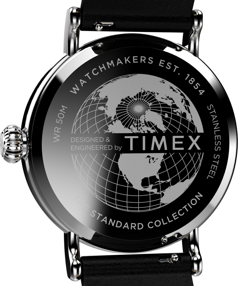 TW2V67500UK Timex Standard Dia de los Muertos 40mm Leather Strap Watch caseback image