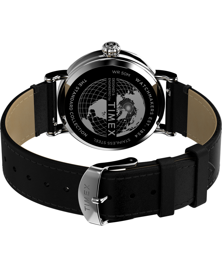 TW2V67500UK Timex Standard Dia de los Muertos 40mm Leather Strap Watch back (with strap) image