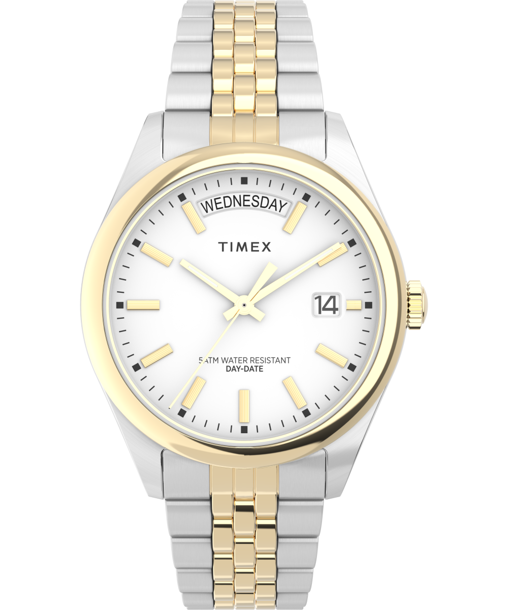 Q Timex Reissue 38mm Stainless Steel Bracelet Watch -Gold Tone (TW2U61 –  WatchGauge