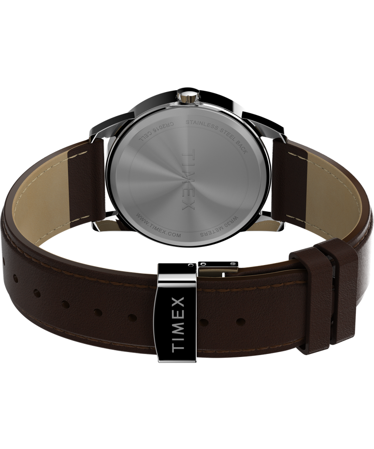 TW2V68700UK Easy Reader® 38mm One-Time Adjustable Leather Strap Watch back (with strap) image