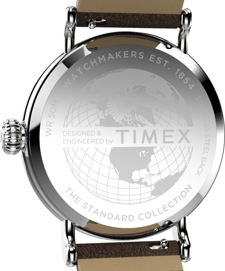 TW2V71200UK Timex Standard 40mm Eco-Friendly Leather Strap Watch caseback image