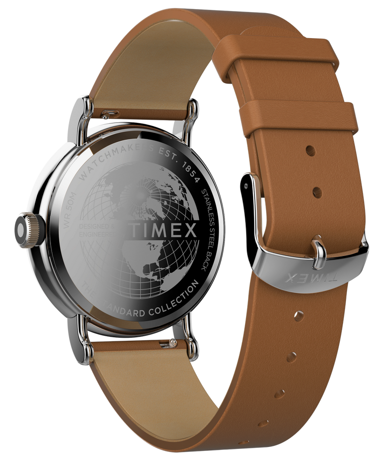 TW2V71500UK Timex Standard Sub-Second 40mm Apple Skin Leather Strap Watch caseback (with attachment) image