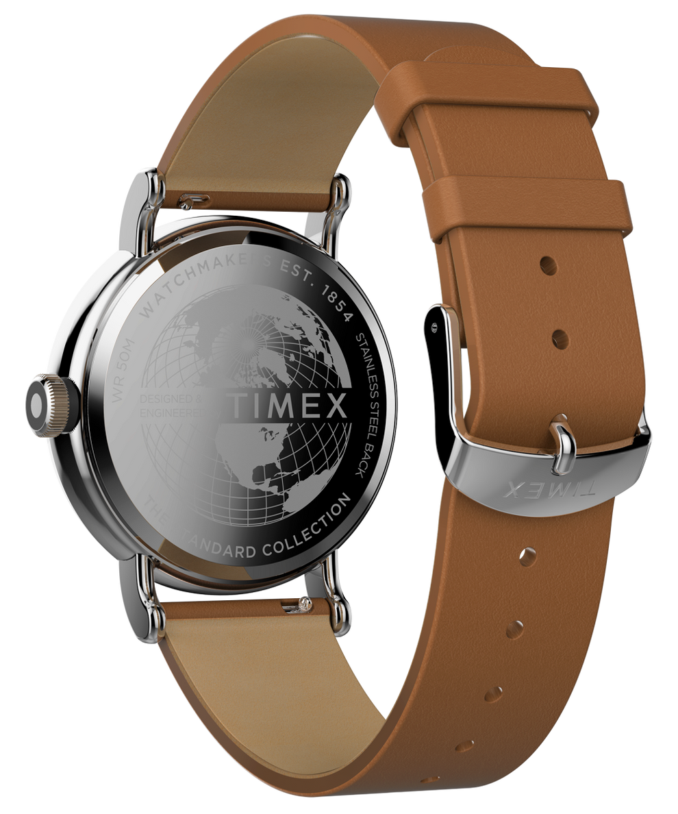 TW2V71500UK Timex Standard Sub-Second 40mm Apple Skin Leather Strap Watch caseback (with attachment) image