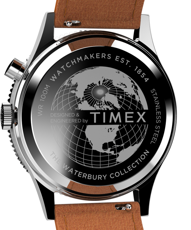 TW2V74000UK Waterbury Traditional GMT 39mm Leather Strap Watch caseback image