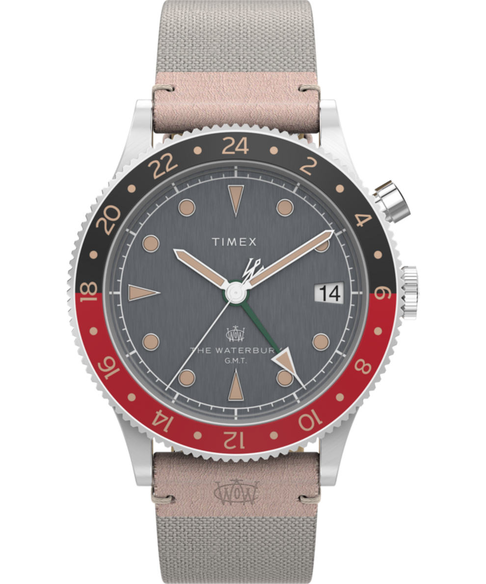 TW2V74100UK Waterbury Traditional GMT 39mm Mixed Material Strap Watch primary image
