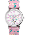 TW2V778000B Timex Weekender X Peanuts In Bloom 38mm Fabric Strap Watch primary image