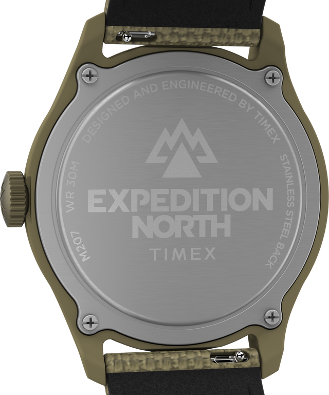 TW2W23500 Expedition North® Traprock 43mm Eco-Friendly Fabric Strap Watch Caseback Image