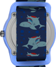 TW7C13500YN TIMEX TIME MACHINES® 29mm Blue Shark Elastic Fabric Kids Watch caseback image