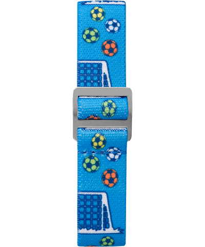 TW7C16500YN TIMEX TIME MACHINES® 29mm Blue Soccer Elastic Fabric Kids Watch strap image