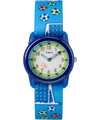 TW7C16500YN TIMEX TIME MACHINES® 29mm Blue Soccer Elastic Fabric Kids Watch primary image