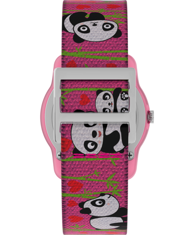 TW7C77100YN TIMEX TIME MACHINES® 29mm Pink Panda Elastic Fabric Kids Watch strap image